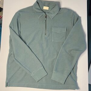 M&S 80% cotton long sleeve collared sweater